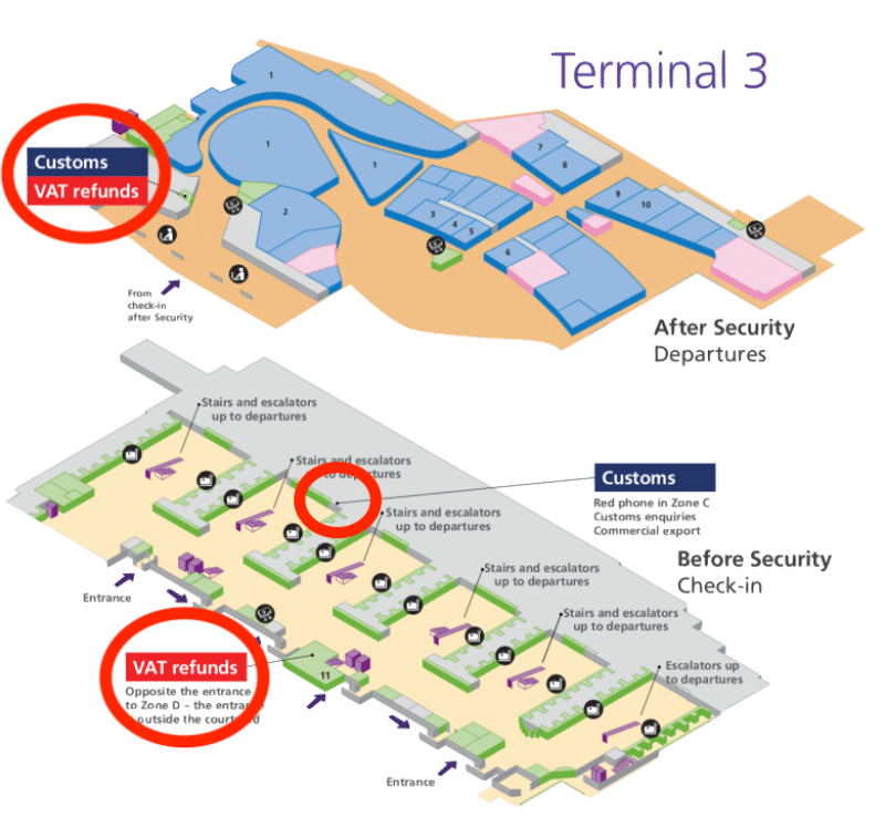minimal traveler, vat refund, heathrow airport, terminal3
