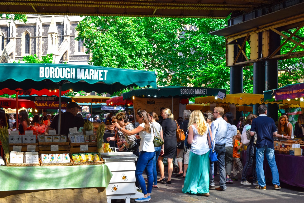 minimal traveler, london street market, borough market